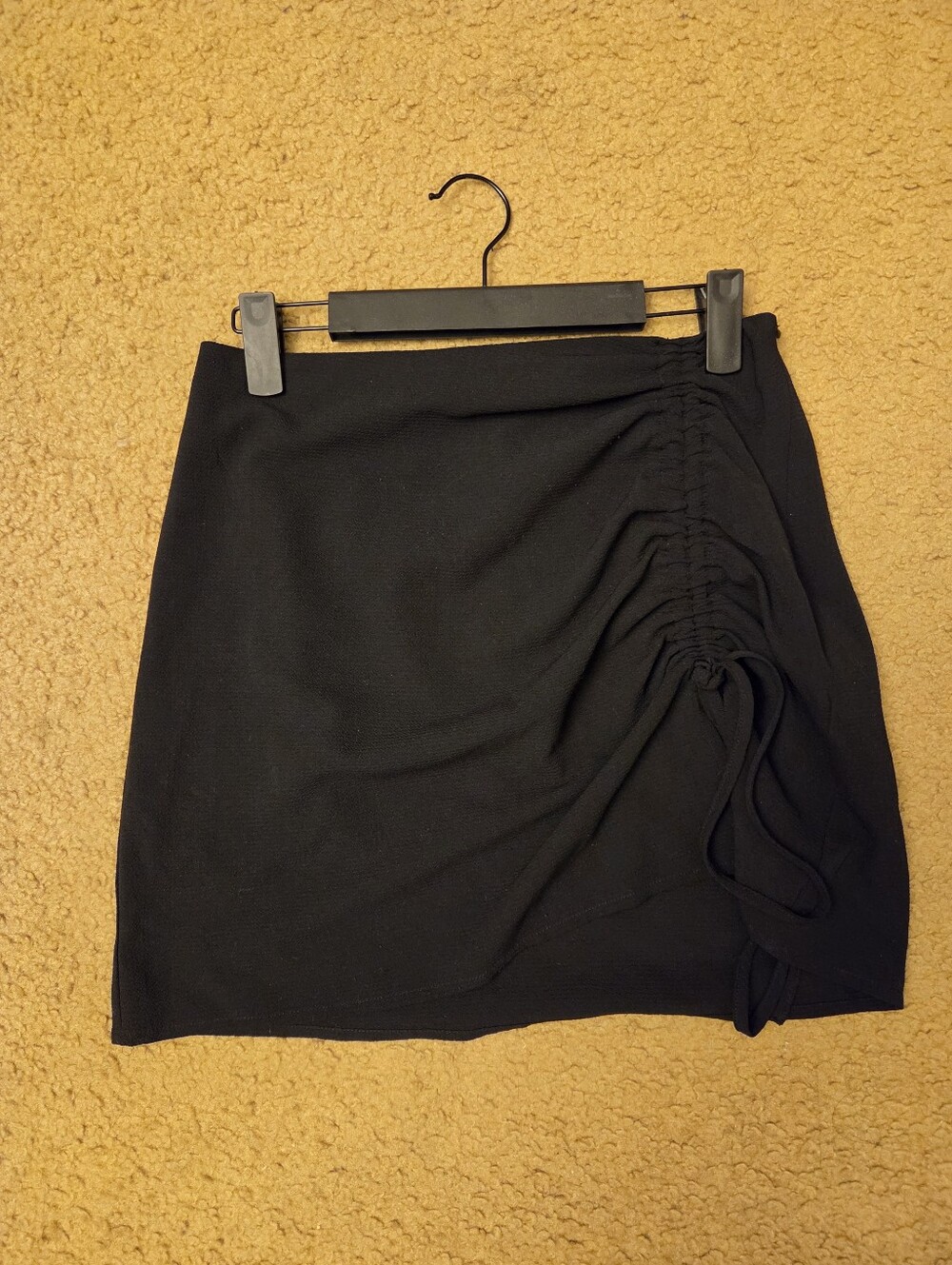Only Black Ruched Side Mini Skirt